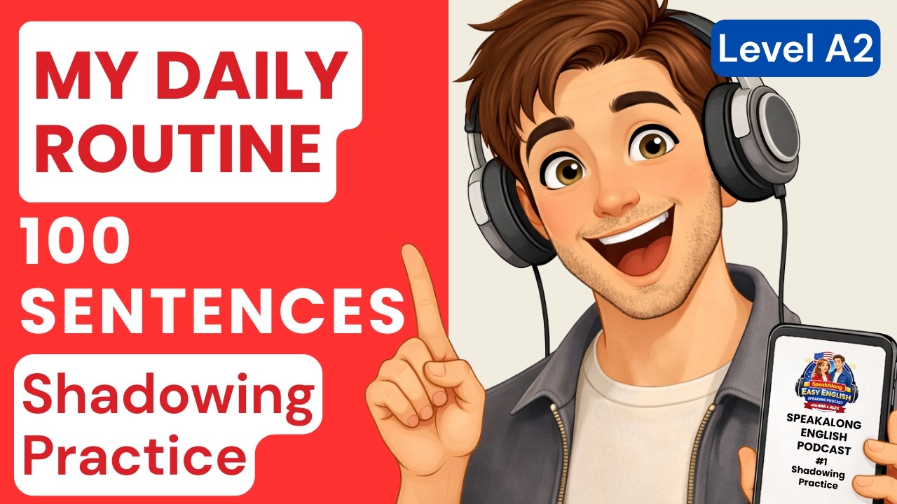 Daily Routine in English - 100 Practice Sentences | Learn English for Beginners | A1 English