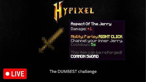 Hypixel Skyblock with ONLY an aspect of the JERRY