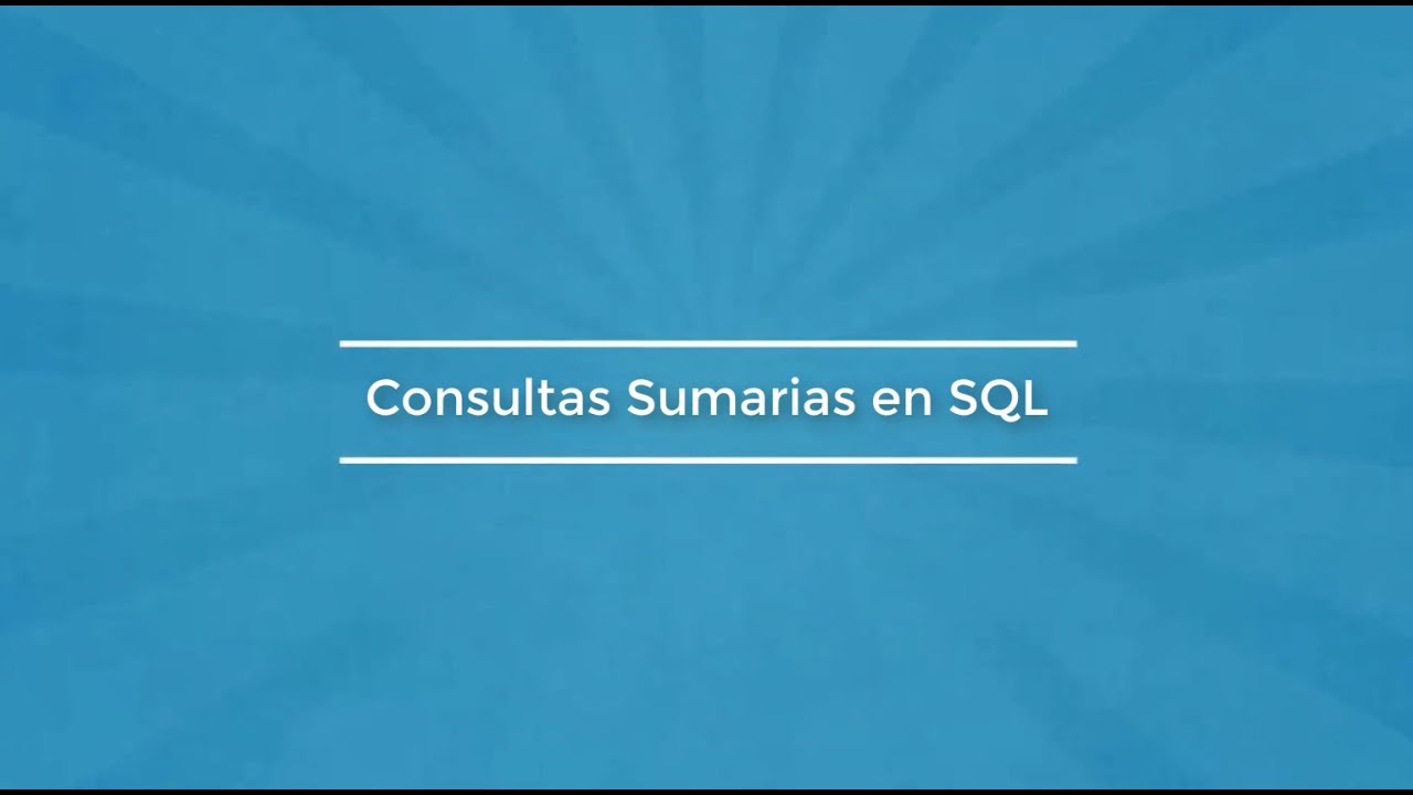 20 Consultas Sumarias en SQL - YouTube