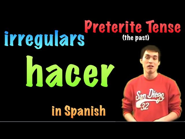 The red dot () above denotes an irregular conjugation. 02 Spanish Lesson Preterite Irregulars Hacer Youtube