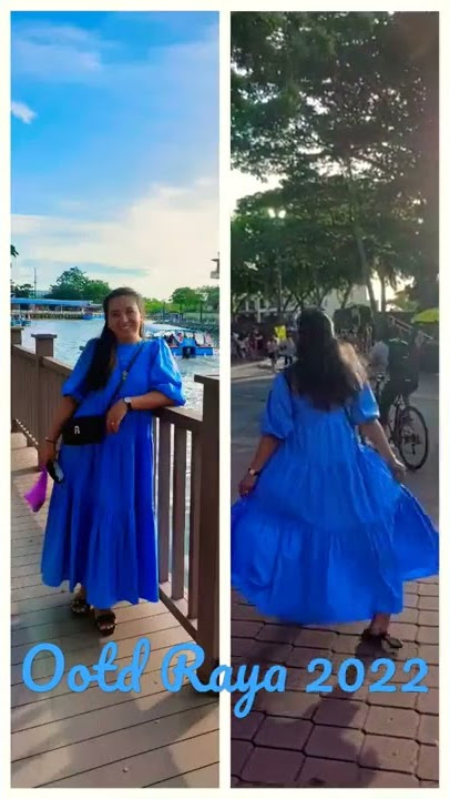 OOTD RAYA 2022 /Baby blue theme / Melaka Malaysia