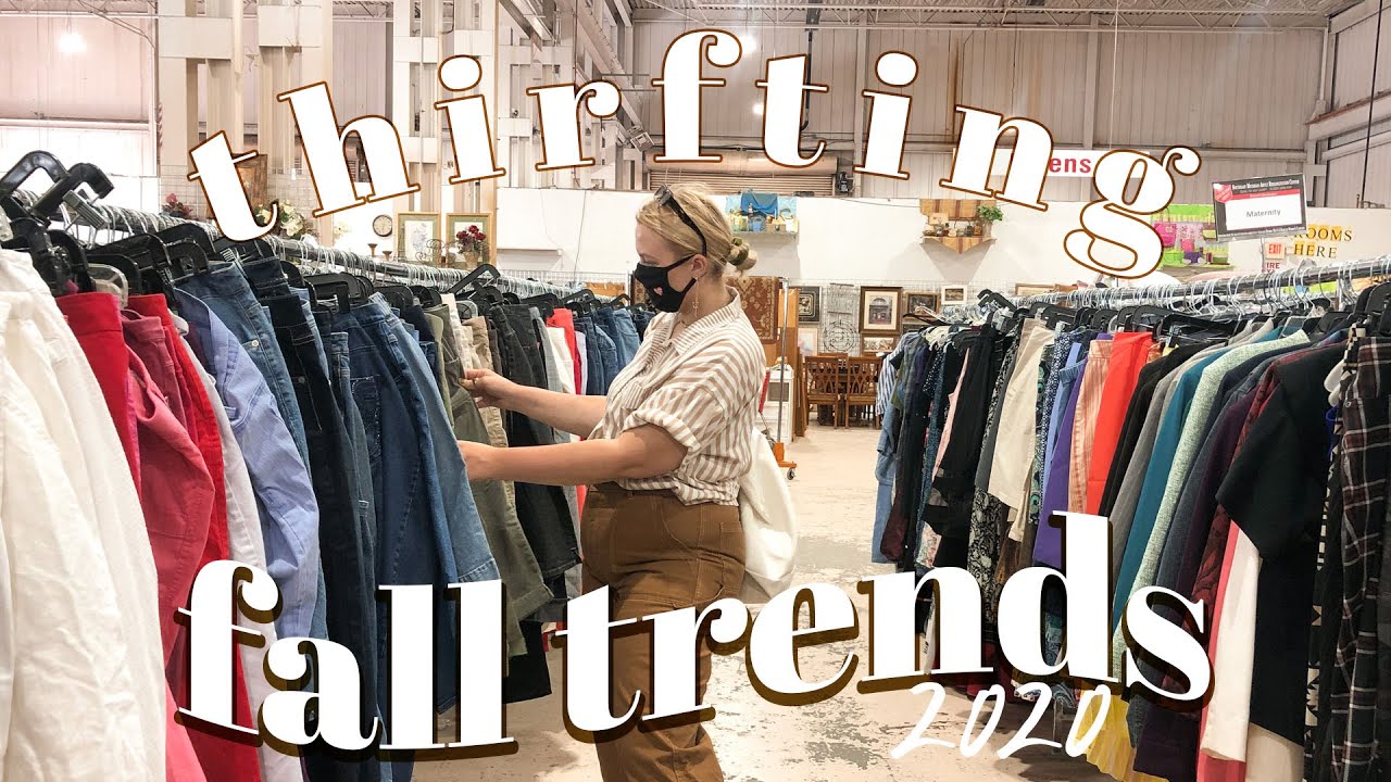 thrift with me for FALL 2020 TRENDS + try on haul - YouTube