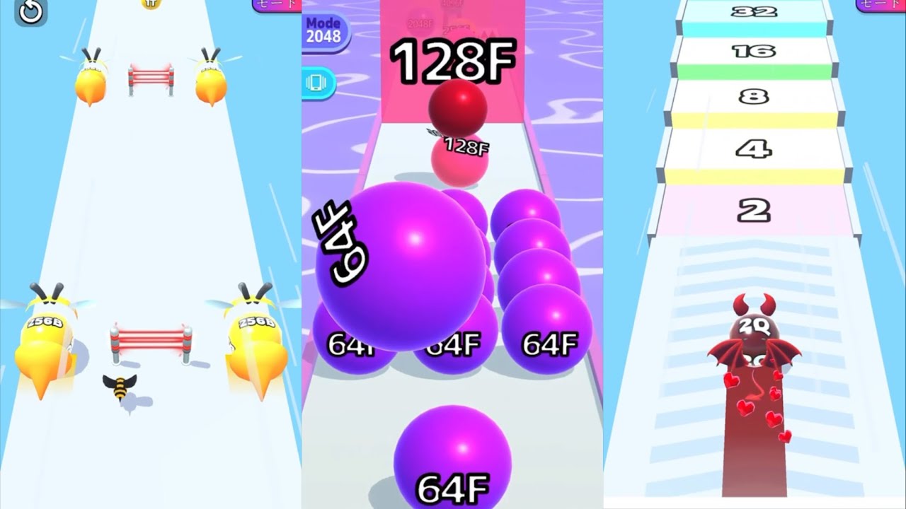 ゆうりん  Ball Run 2048 Infinity Jelly Run 2048 ボールラン ゼリーラン 3