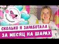 Сколько я заработала за месяц в бизнесе на шарах! Бизнес на аэродизайне с нуля! Идеи и франшиза 2020