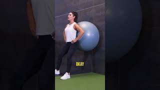 How To Properly Perform The Swiss Ball Wall Squat #shorts