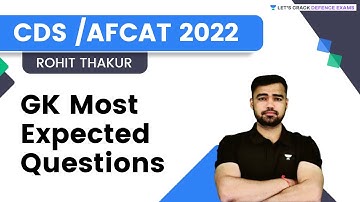 Most Expected GK Questions | CDS 1 2022 | Defence | Rohit Thakur | Let