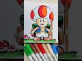 Drawing Toad in my style #fypシ #mario #art #drawing #supermariogalaxy