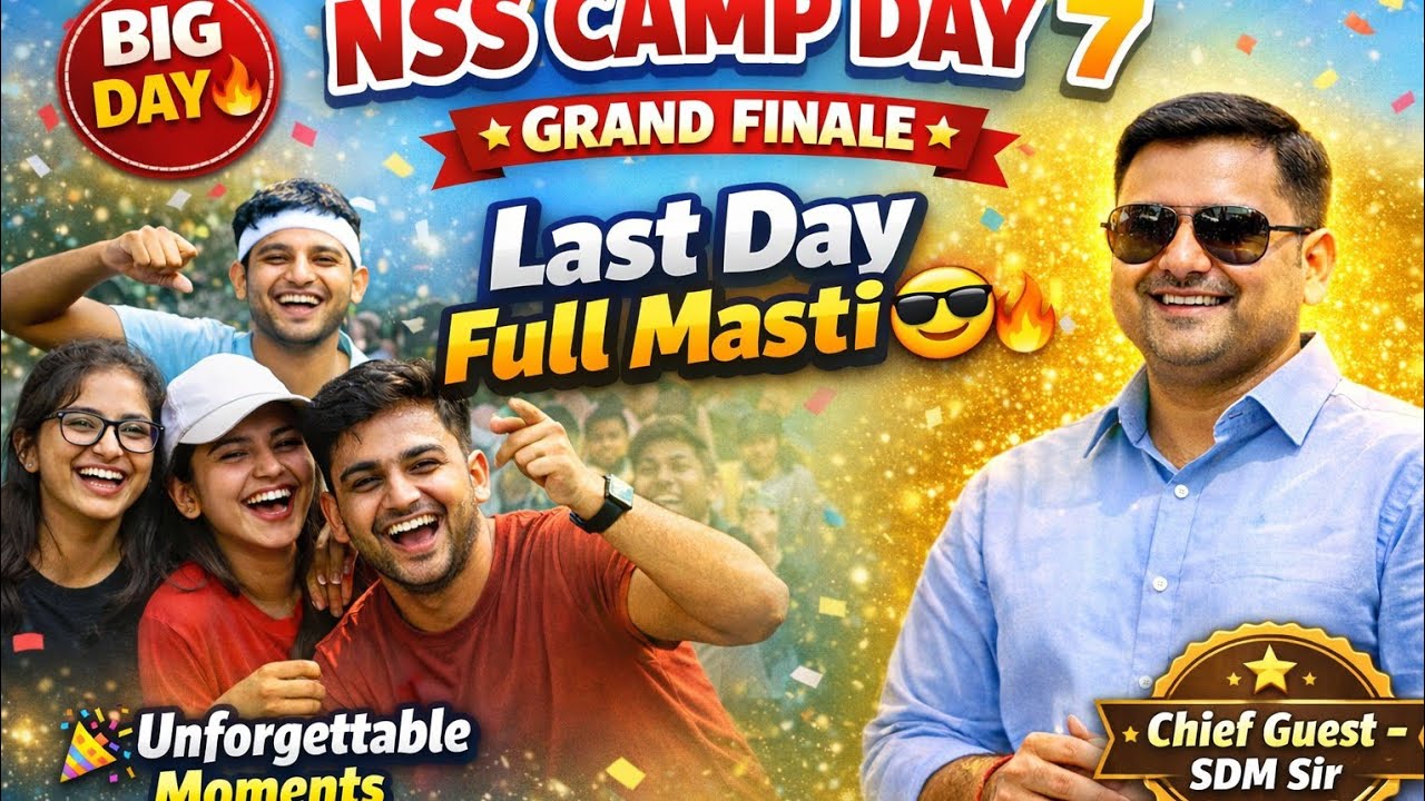 NSS camp last Day. Chief Guest SDM kushinagar. 🥰🥳