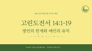 June 22, 2026 | Daily Bible The Limitations of Speaking in Tongues and the Benefits of Prophecy...