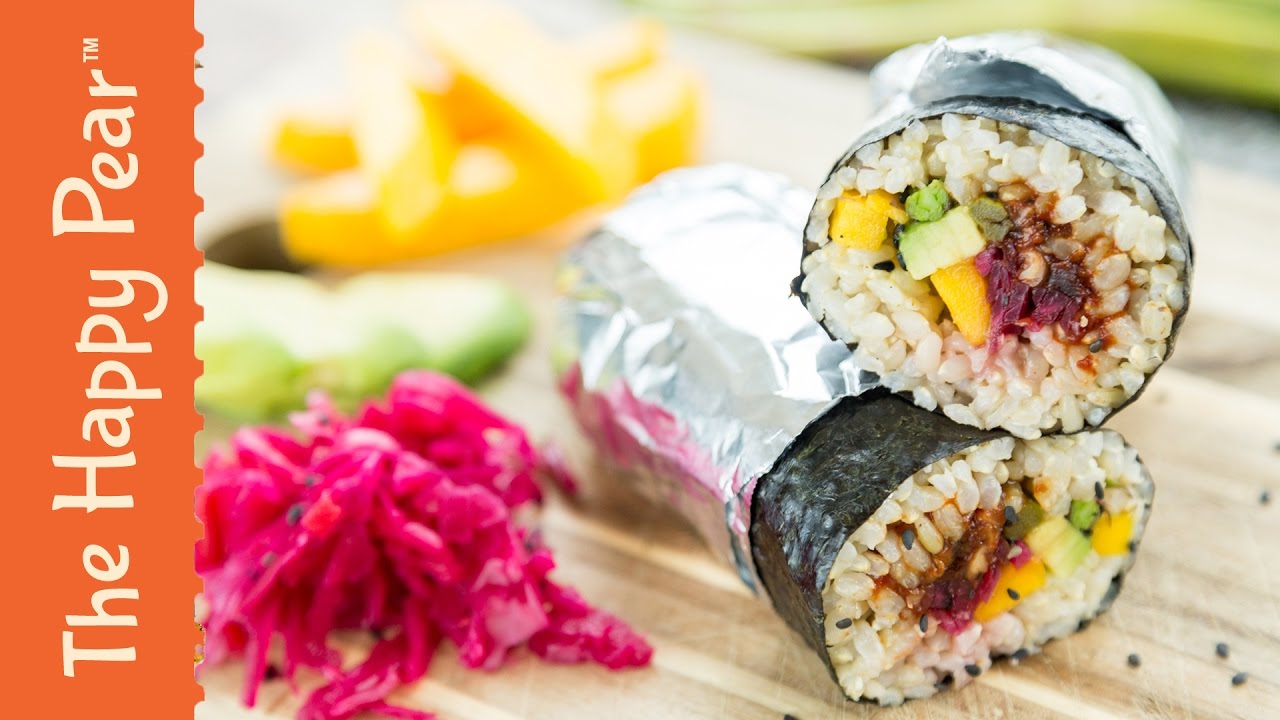 Sushi Burrito Easy Epic & Vegan THE HAPPY PEAR YouTube