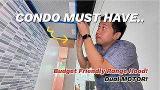 DOUBLE MOTOR RANGE HOOD 60CM FUJIDENZO RHU-602 MATTE BLACK | INSTALLED IN KITCHEN | REVIEW