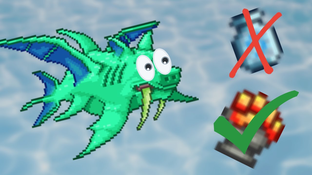 Duke Fishron Rideable using your tips to beat duke fishron - YouTube