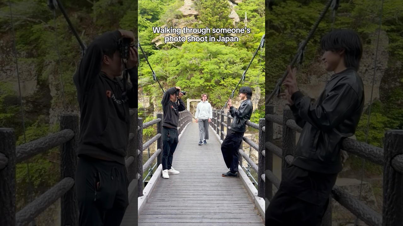 Walking through someone's photo shoot in Japan