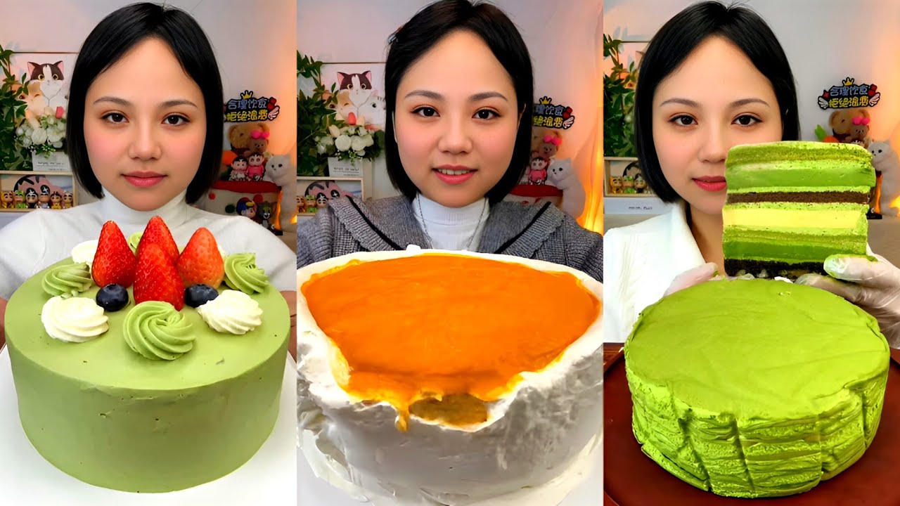 “Ultimate Matcha Cake Collection 🍵 | Satisfying Layered Cake Cutting ASMR!”