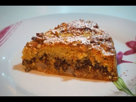 მსხლის კექსი ნიგოზით / Pear Cake/Грушевый Пирог с орехами