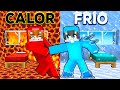 CALOR vs FRIO Reto de Construcción en Minecraft