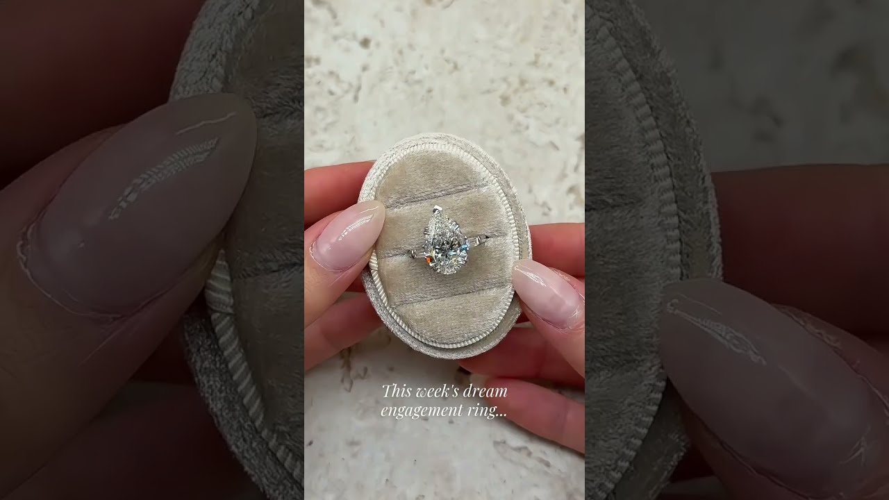 A 5.20ct Pear-Cut Natural Diamond, Up Close | Blue Nile