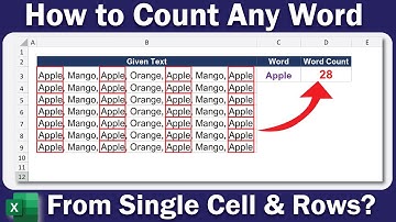 This Excel Formula Will Count ANY Word in Seconds!