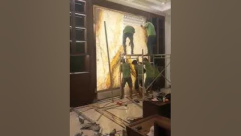 LẮP ĐẶT TRANH ĐÁ ONYX XUYÊN SÁNG - TÍNH PHÁT STONE