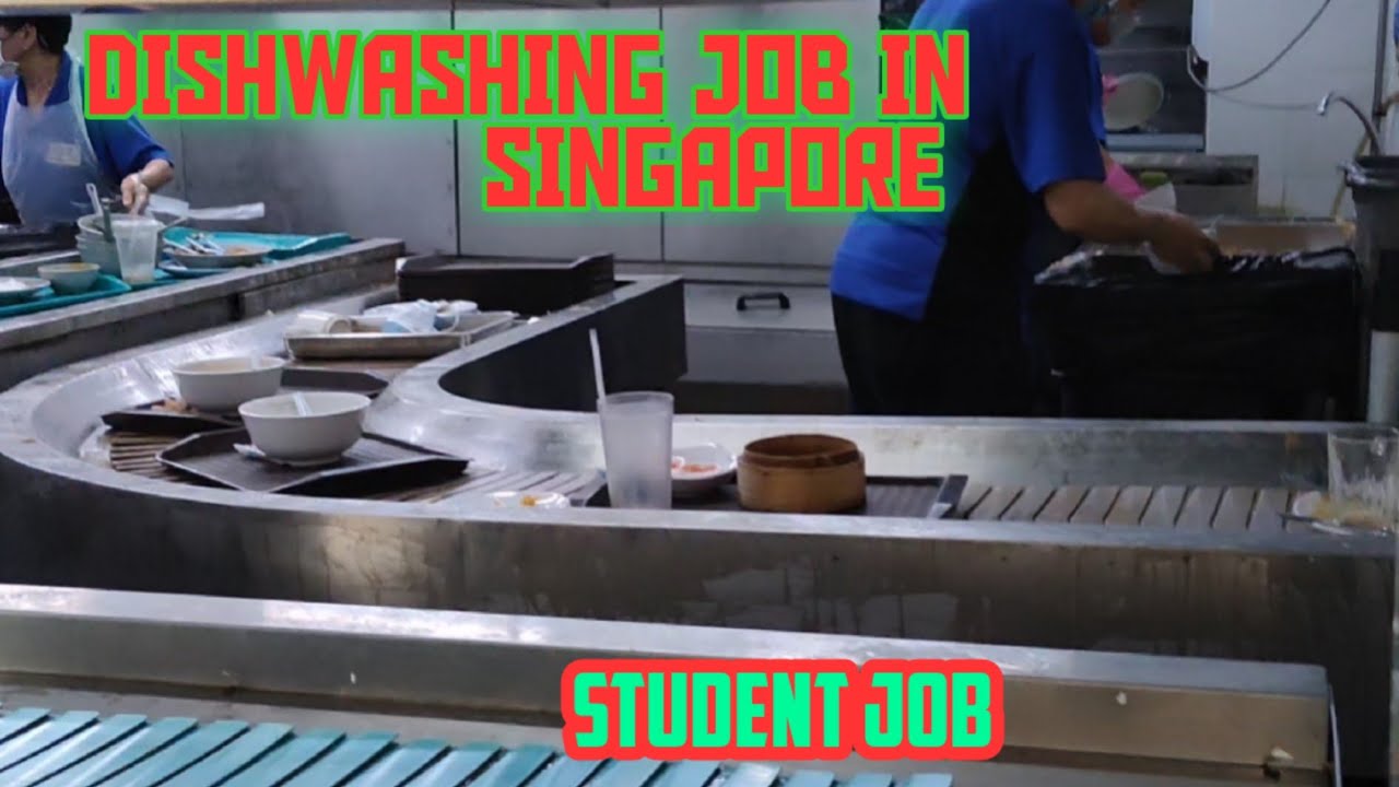 Dishwashing job in Singapore food court 🇸🇬 Student Life in Singapore
