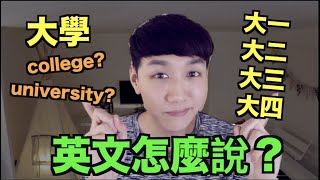 「大一大二大三大四」英文怎麼說？大學是 college 還是 university？來一次搞懂～