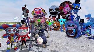 Nightmare Amazing Digital Circus VS All FNaFs, Poppy Playtimes, and Garten of BanBans! (Garry's Mod)