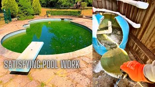 Satisfying pool cleaning!!!