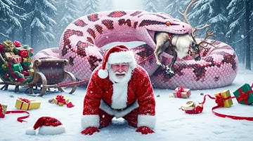 Attacked by a Giant Python Santa Claus Delivers Gifts to Children on Christmas Day...