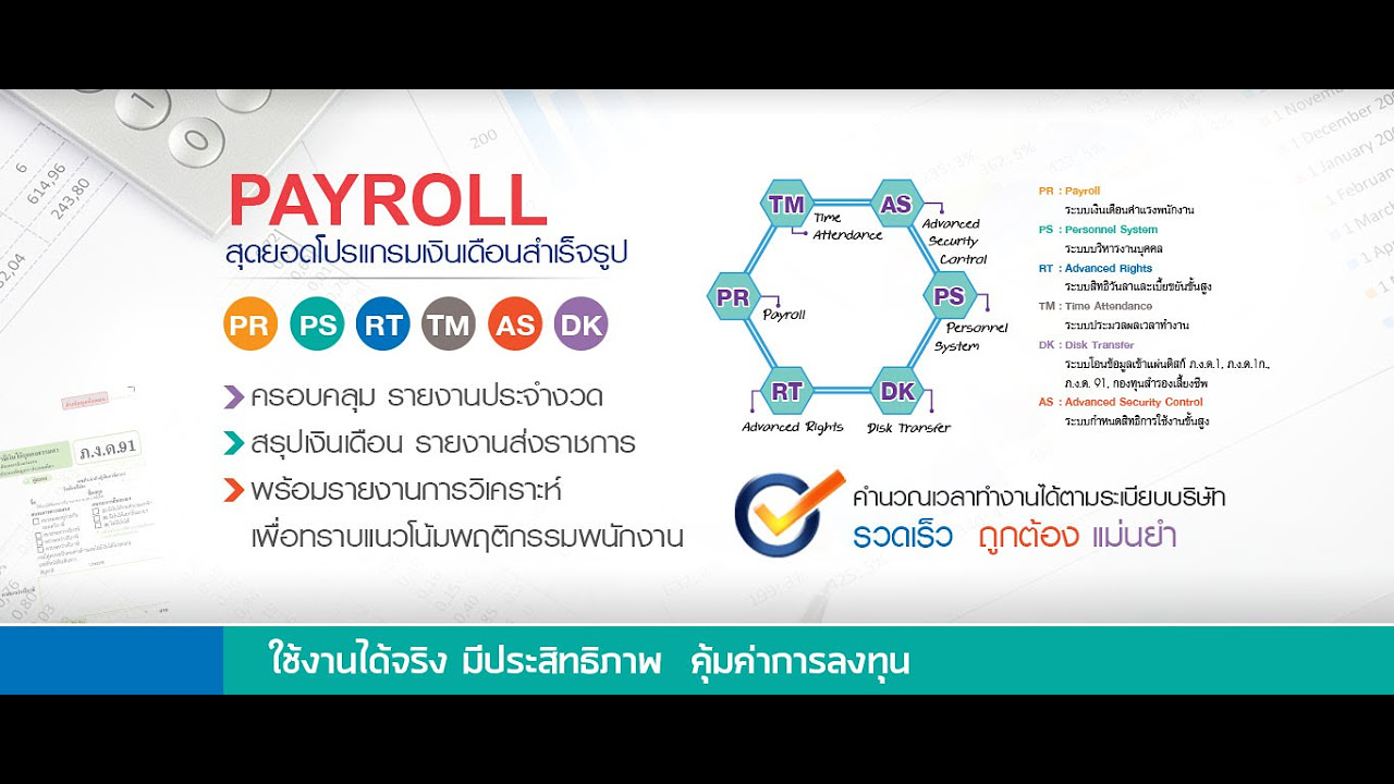 โปรแกรม คิด เงินเดือน พนักงาน  Update 2022  Business Plus Payroll โปรแกรมเงินเดือน สำหรับธุรกิจทั่วไป โรงแรม ร้านอาหาร รับเหมา โรงงานผลิต