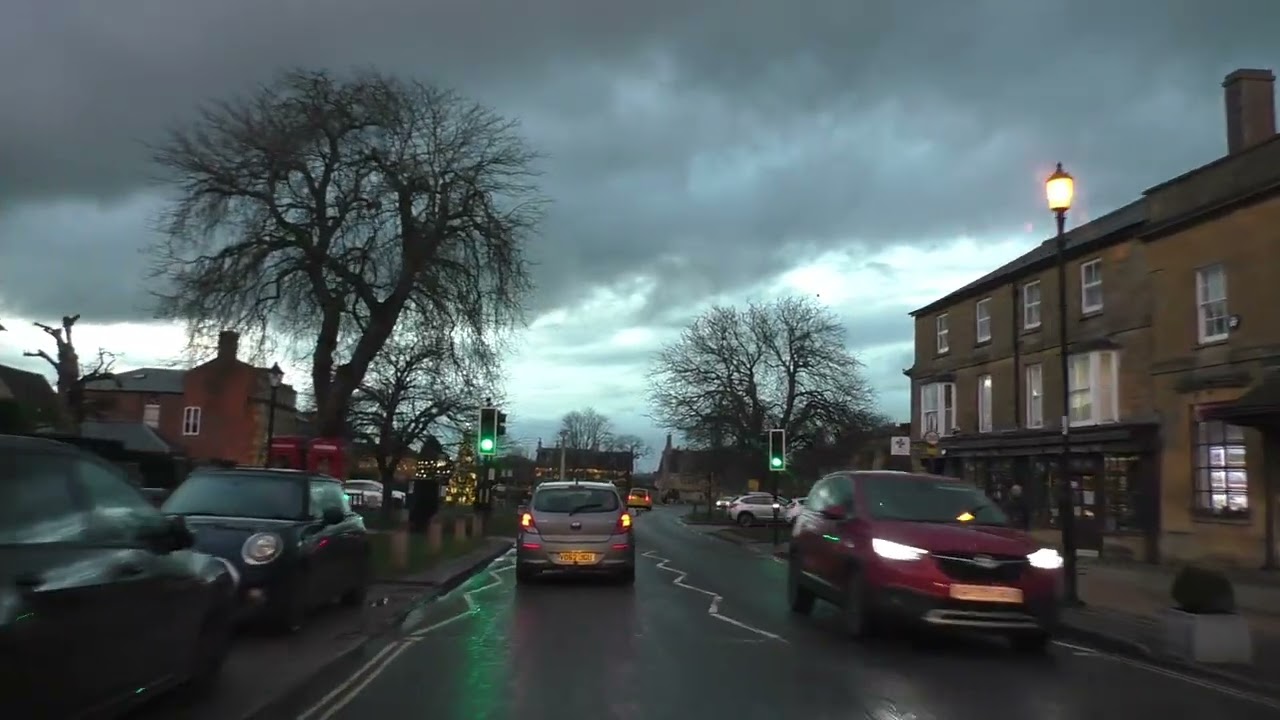 Driving Around Broadway Village In The Cotswolds, Worcestershire, England 2nd December 2025
