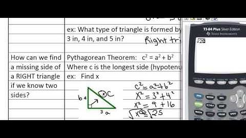 Pythagorean Theorem and its Converse VIDEO LESSON 1