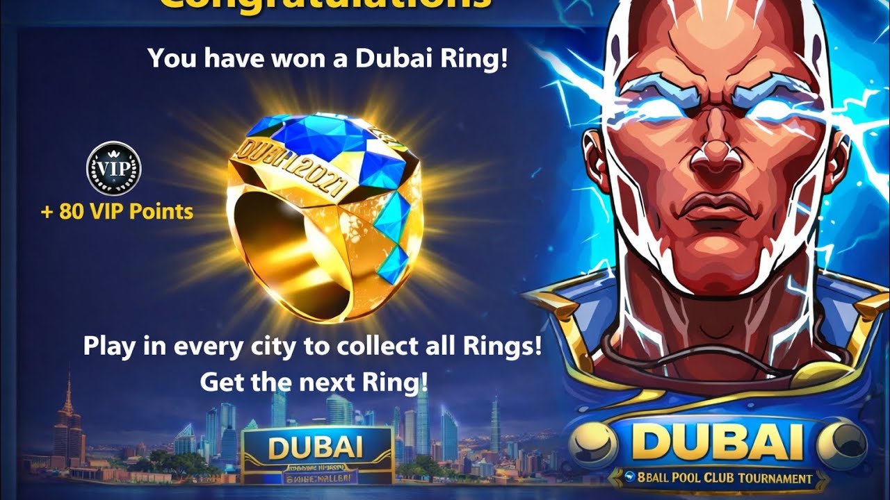Getting Dubai Ring For the first time In 8 ball pool 