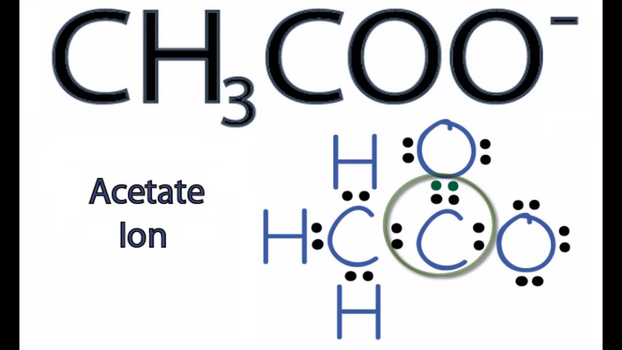 Lewis Structure, CH3COO-, CH3COO- Electron Dot Structure, Electron Dot Stru...