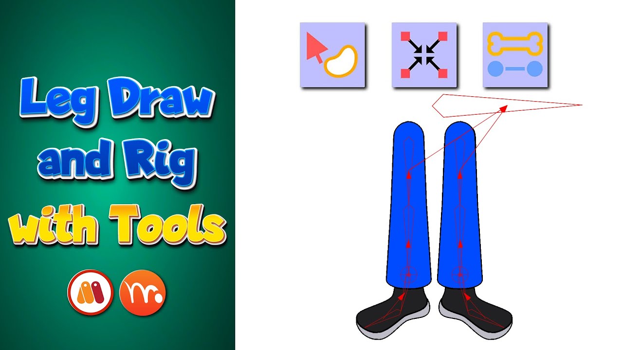 Leg Draw and Rig with Tools Moho Rigged Animation YouTube