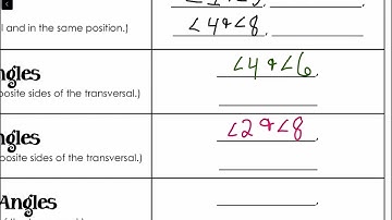 Math 2 Unit 4 Lesson 4: Parallel and Transversal Lines