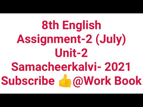english assignment 2 class 8