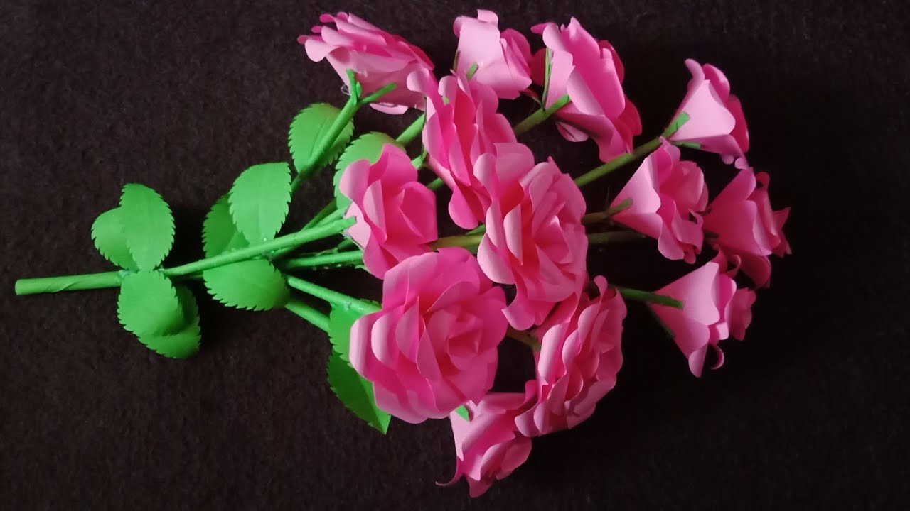 ساختن شاخهٔ گل با کاغذ   Making flowers from paper