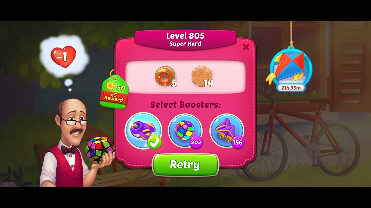 HomeScapes Level 805 Walkthrough Donut Biscuit Collectable 0