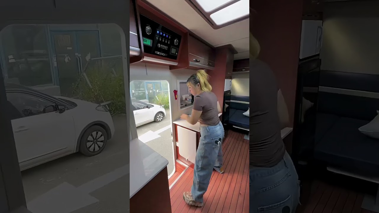 Rainstorm Hits Our Van Home 🌧️ | Folding Windows, Doors & Roof to Stay Safe 🚐✨