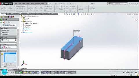 Draft and shell - SOLIDWORKS  | HOW TO USE DRAFT AND SHELL IN SOLIDWORKS |