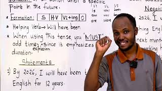 Future perfect continuous tense: (Barashada English ka) CASHARKA 12aad.