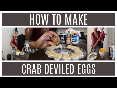 HOW TO MAKE CRAB DEVILED EGGS
