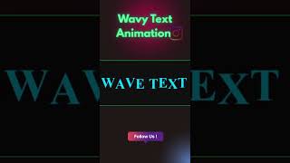 Wavy Text Animation code using   HTML and CSS #shorts #htmlcss
