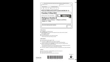 Pearson EDEXCEL GCSE Religious Studies B Paper 1 Option 1c 2025