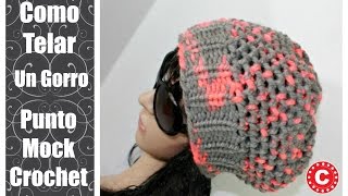 Como Telar un Gorro con Punto Mock Crochet en Telar Redondo Circular