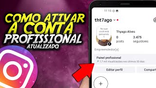 Como ATIVAR a CONTA PROFISSIONAL no INSTAGRAM - Passo a Passo Rápido e Fácil
