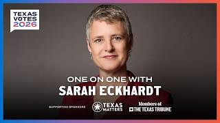 One on One with Sarah Eckhardt
State Sen. Sarah Eckhardt won the Democratic nomination for Texas comptroller in March.
Eckhardt sits down with Matthew Watkins, the Tribunes editor-in-chief, for a conversation about the candidate’s goals for the office, her relationships with the states top leaders and the upcoming general election.
- - - - - - - - - - - - - - - - - - - - - - - - - - - -
→ Subscribe for more videos: https://www.youtube.com/user/thetexastribune?sub_confirmation=1
→ Like us on Facebook: https://www.facebook.com/texastribune
→ Follow us on Twitter: https://twitter.com/texastribune One on One with Sarah Eckhardt