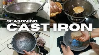 How to Seasoning cast Iron Kadai | cast Iron Kadai | Easy Steps 😍