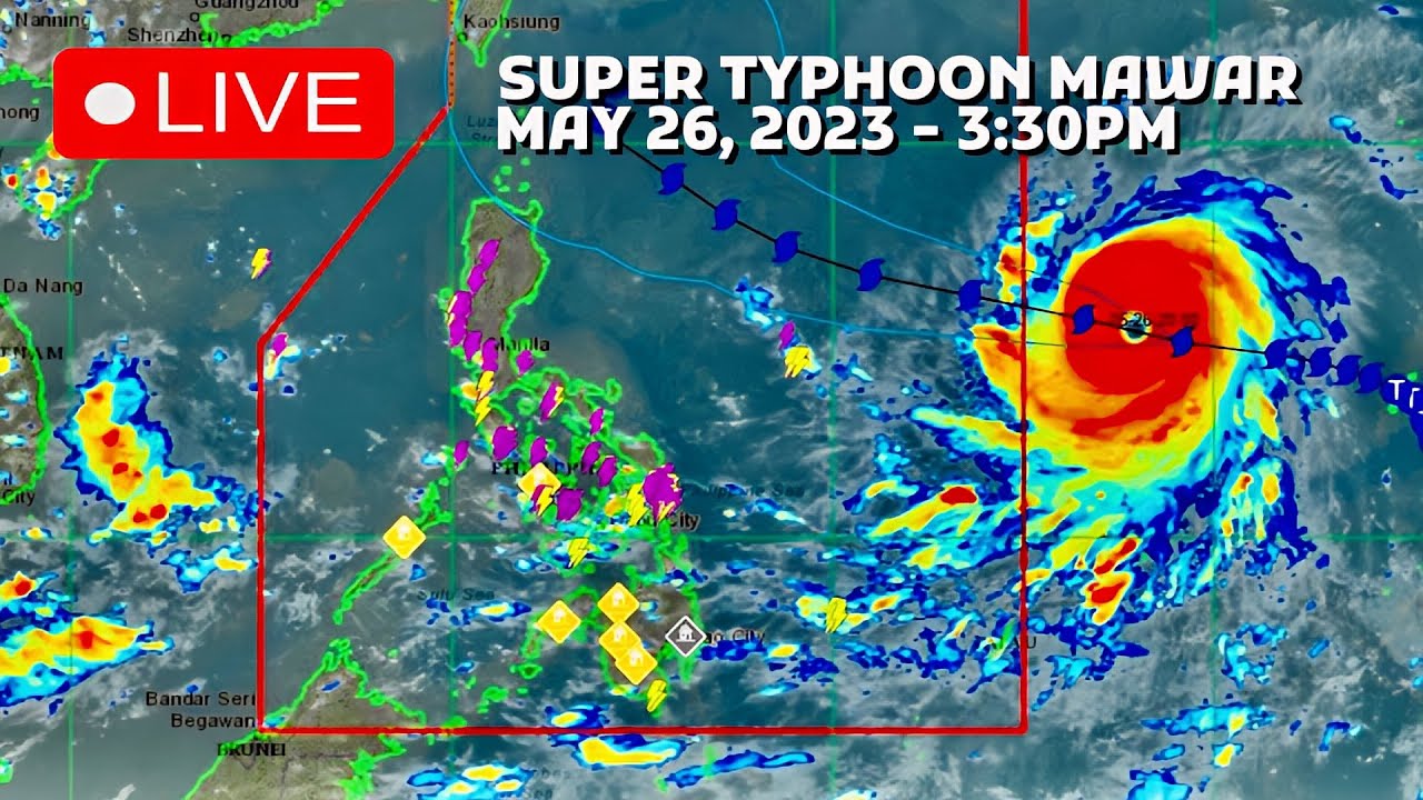 🔴LIVE: SUPER TYPHOON MAWAR NOW ENTERING PAR | 3:30PM MAY 26, 2023 - YouTube