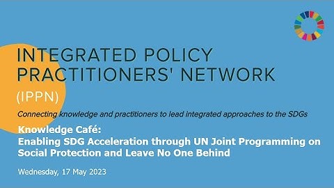 IPPN Knowledge Café: Enabling SDG Acceleration through UN Joint Programming on Social Protection